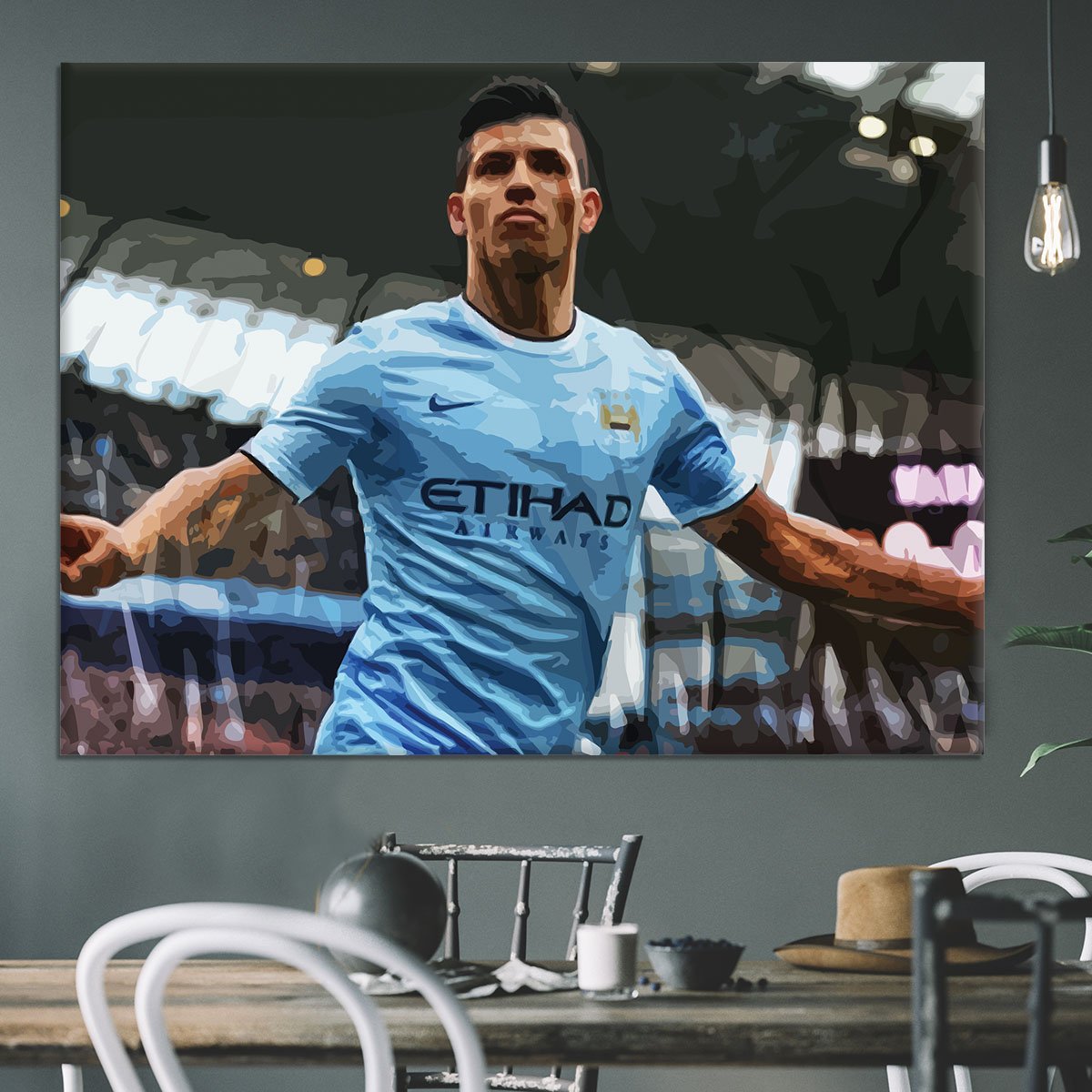 Sergio Aguero Manchester City Canvas Print or Poster