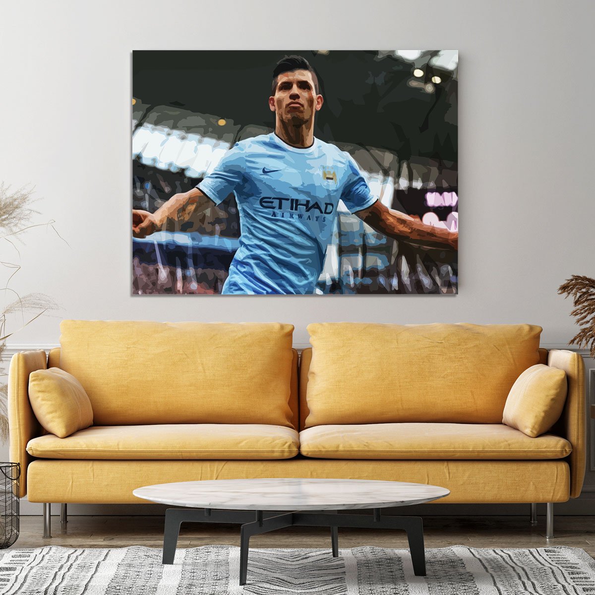 Sergio Aguero Manchester City Canvas Print or Poster