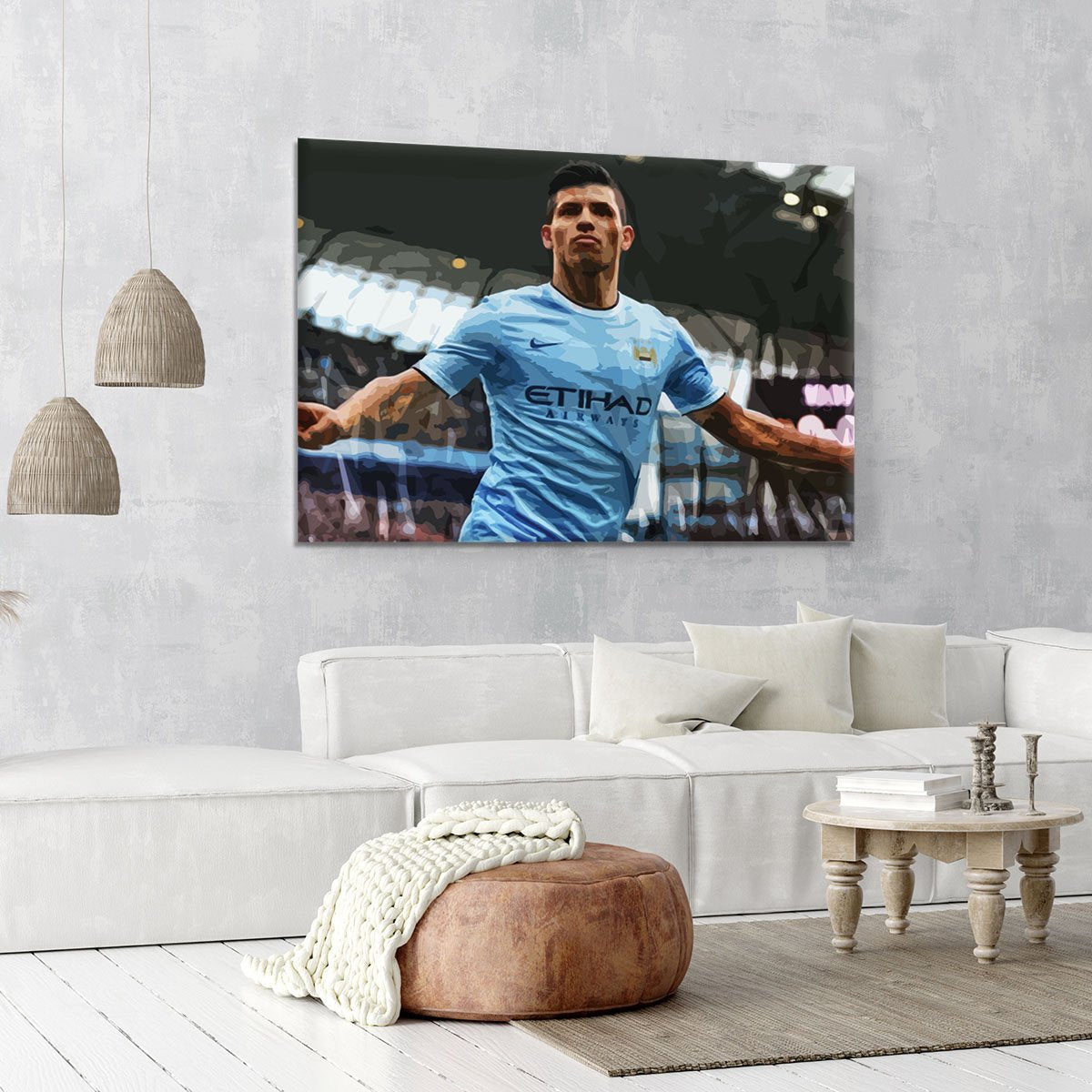 Sergio Aguero Manchester City Canvas Print or Poster