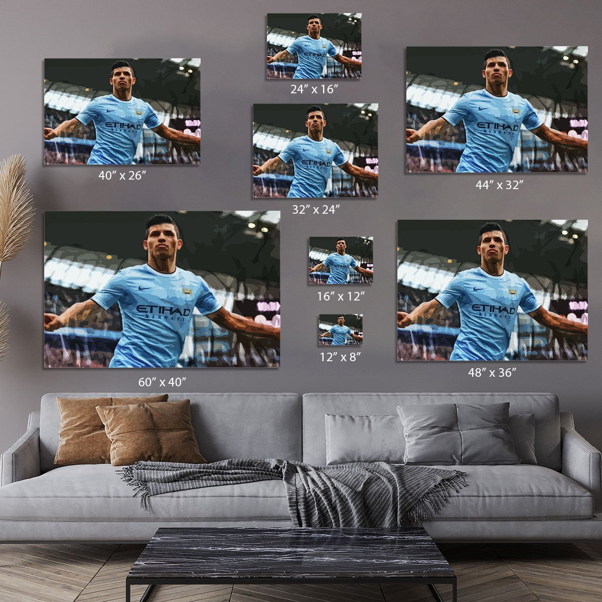 Sergio Aguero Manchester City Canvas Print or Poster