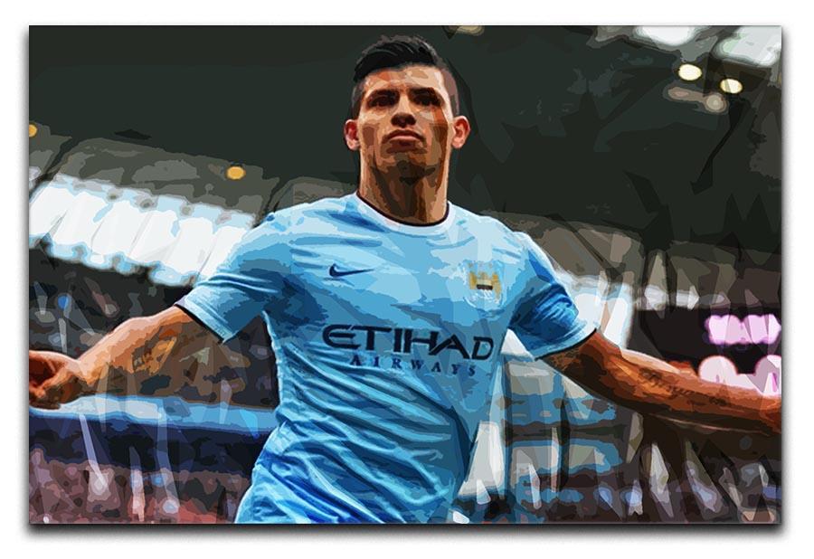 Sergio Aguero Manchester City Canvas Print or Poster  - Canvas Art Rocks - 1