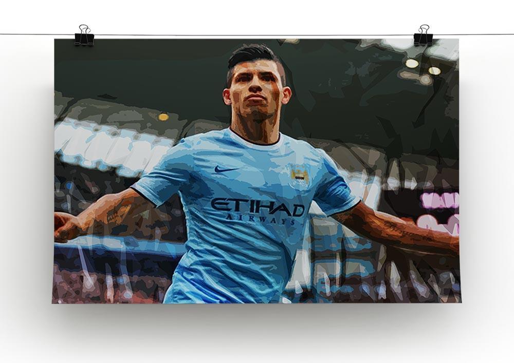 Sergio Aguero Manchester City Canvas Print or Poster - Canvas Art Rocks - 2