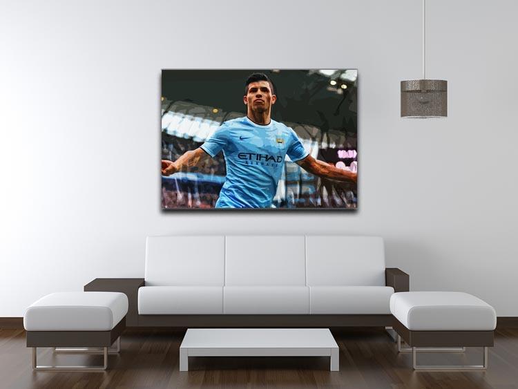 Sergio Aguero Manchester City Canvas Print or Poster - Canvas Art Rocks - 4