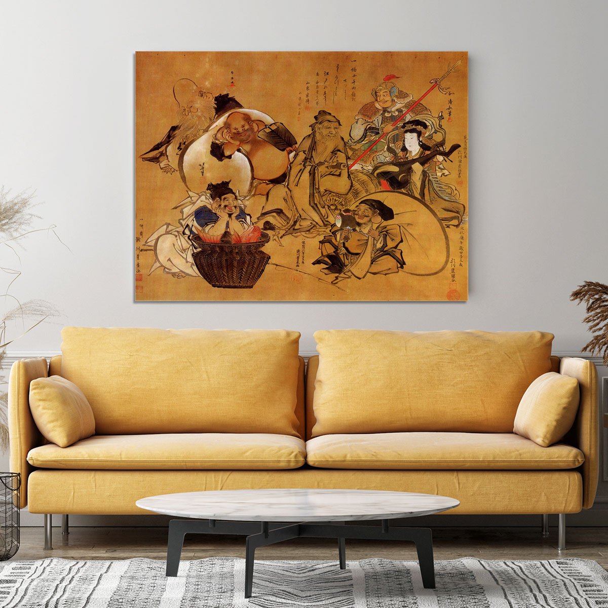 Seven gods of fortune by Hokusai Canvas Print or Poster