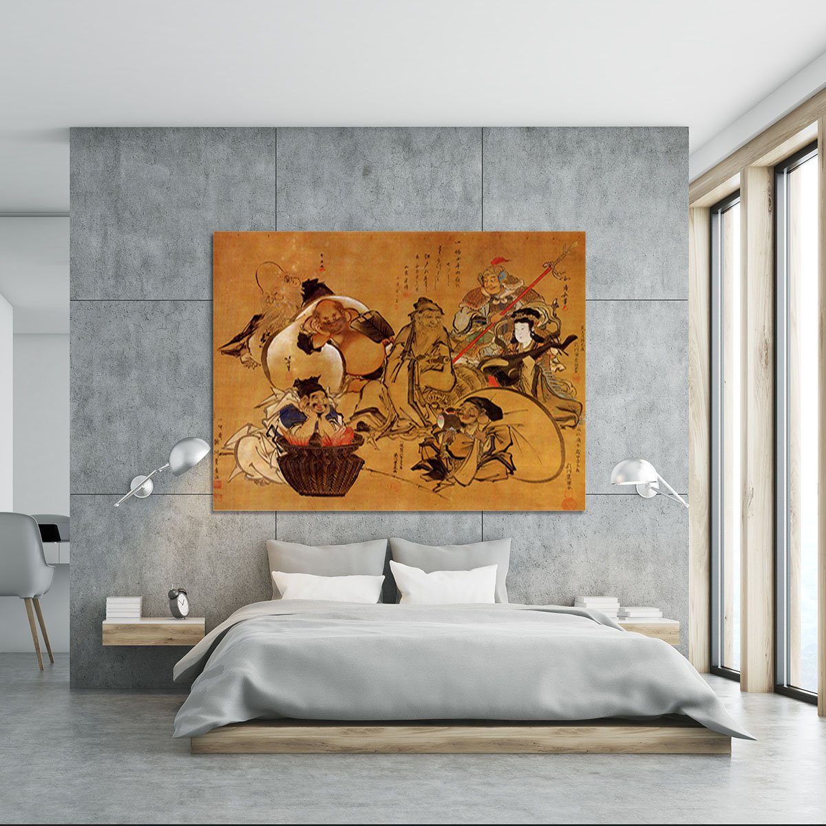 Seven gods of fortune by Hokusai Canvas Print or Poster