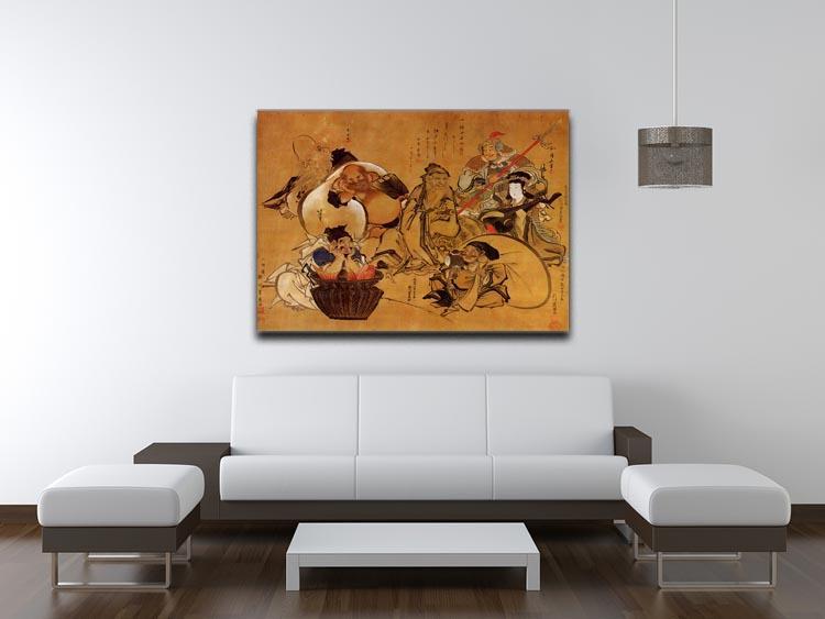 Seven gods of fortune by Hokusai Canvas Print or Poster - Canvas Art Rocks - 4