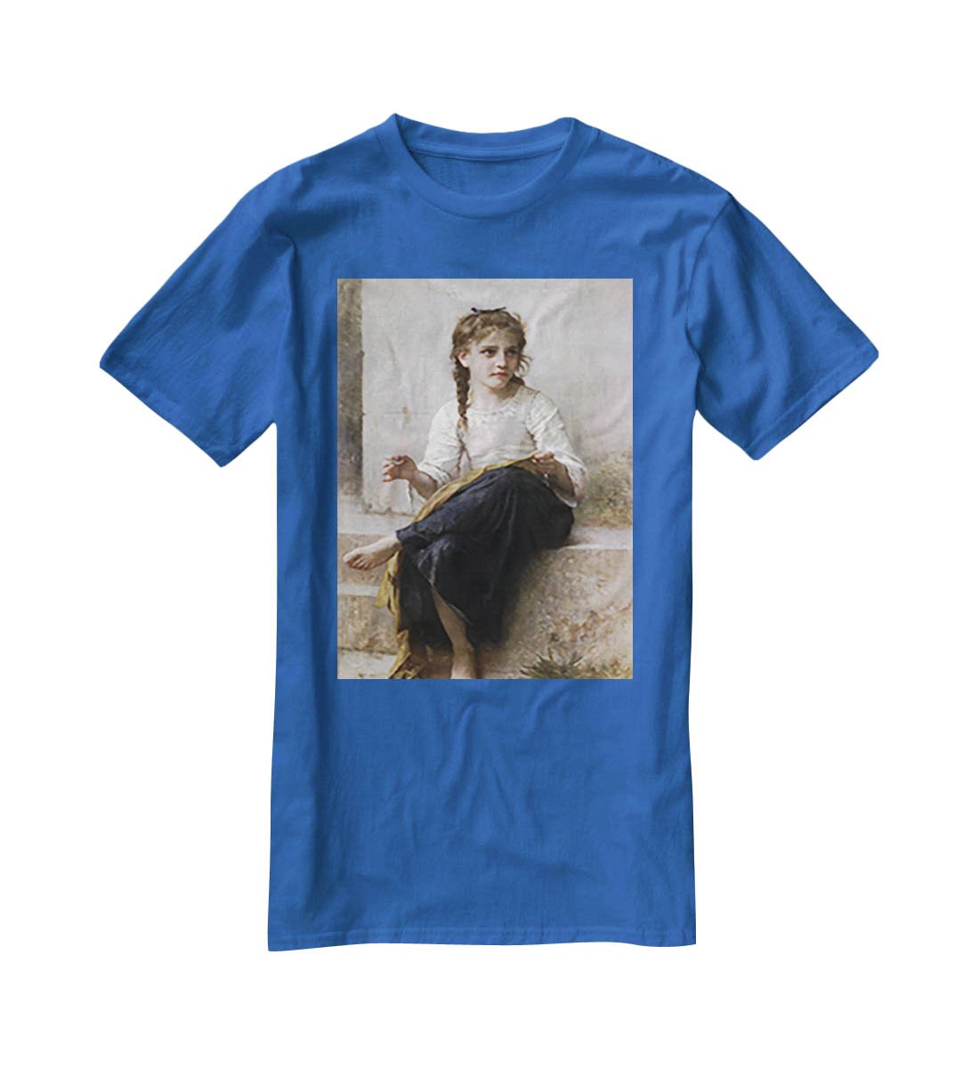 Sewing By Bouguereau T-Shirt - Canvas Art Rocks - 2