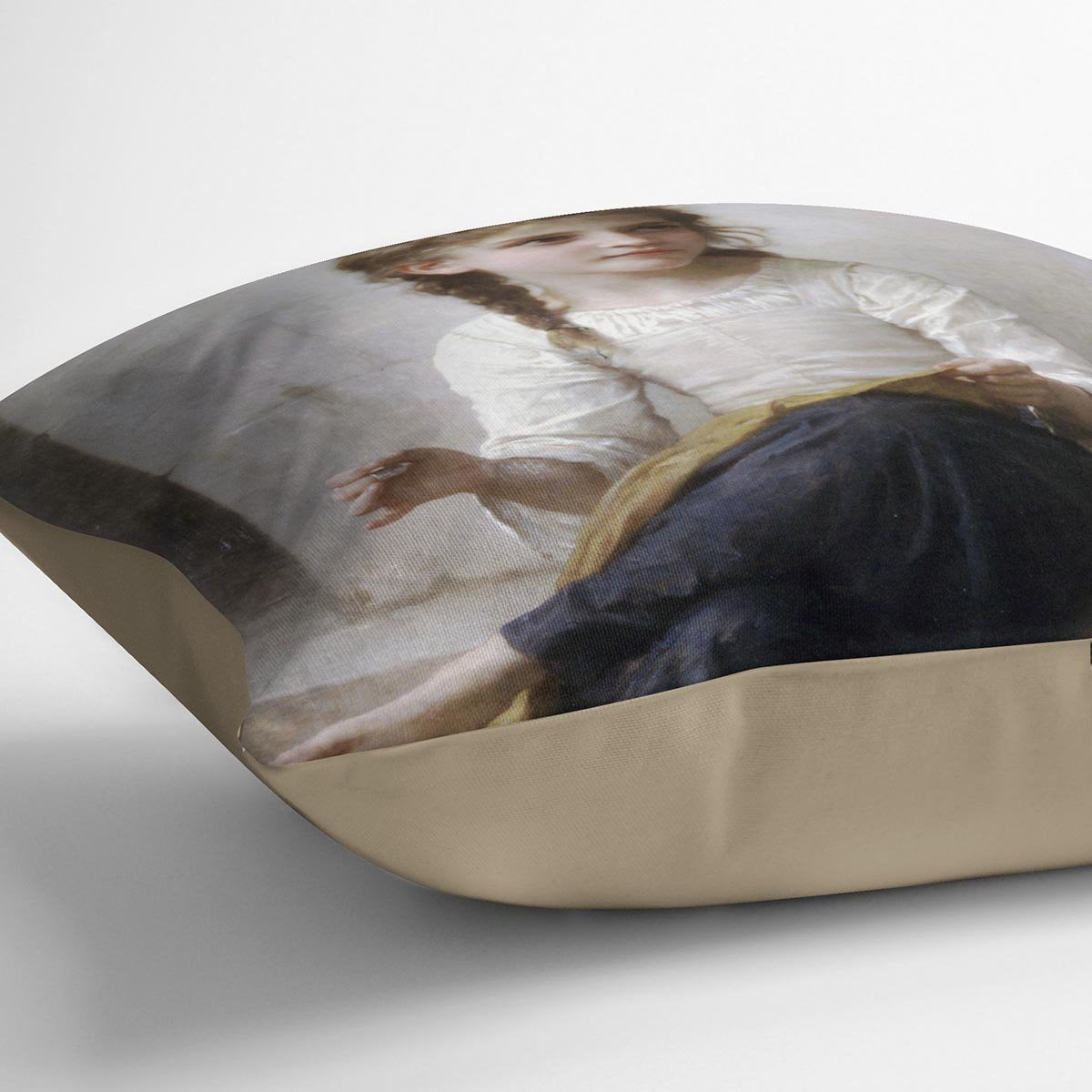 Sewing By Bouguereau Throw Pillow