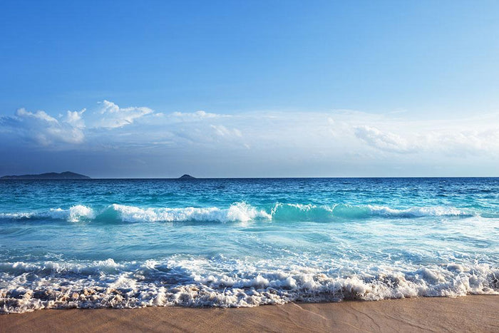 Seychelles beach in sunset time Wall Mural Wallpaper