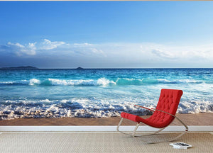 Seychelles beach in sunset time Wall Mural Wallpaper - Canvas Art Rocks - 3