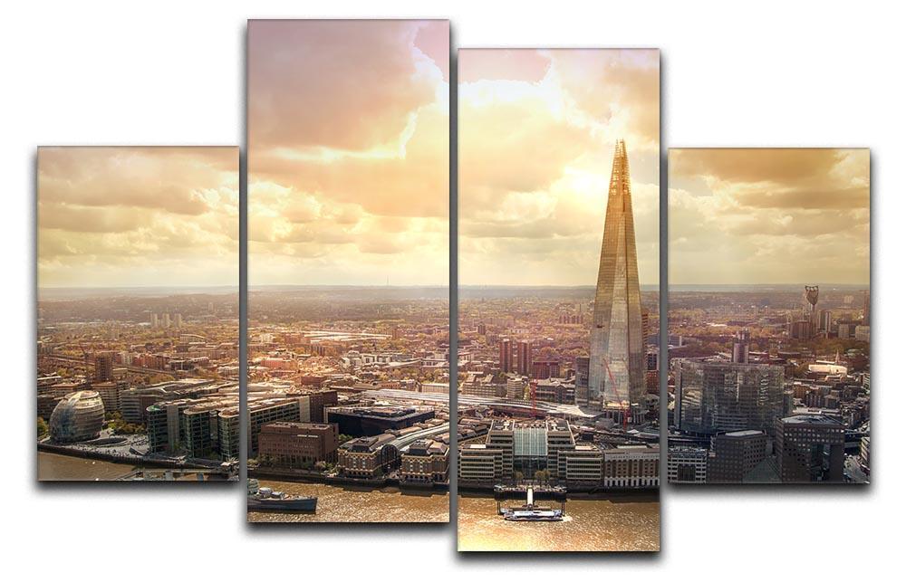 Shard of Glass at sunset 4 Split Panel Canvas  - Canvas Art Rocks - 1