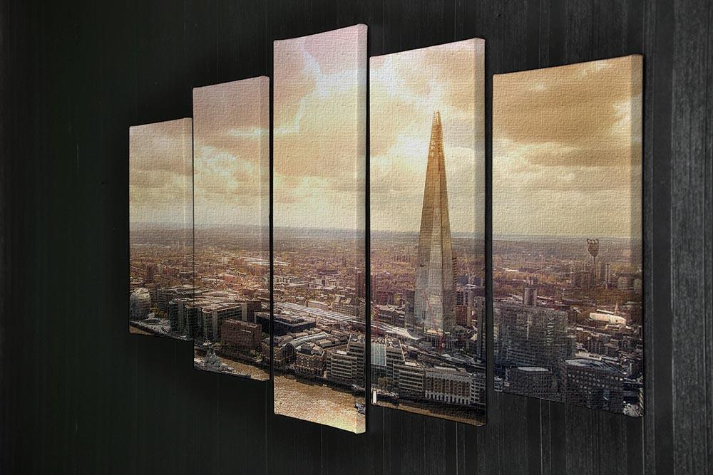 Shard of Glass at sunset 5 Split Panel Canvas  - Canvas Art Rocks - 2