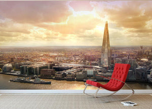 Shard of Glass at sunset Wall Mural Wallpaper - Canvas Art Rocks - 2