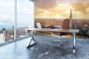 Shard of Glass at sunset Wall Mural Wallpaper - Canvas Art Rocks - 3