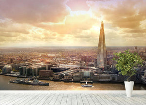 Shard of Glass at sunset Wall Mural Wallpaper - Canvas Art Rocks - 4