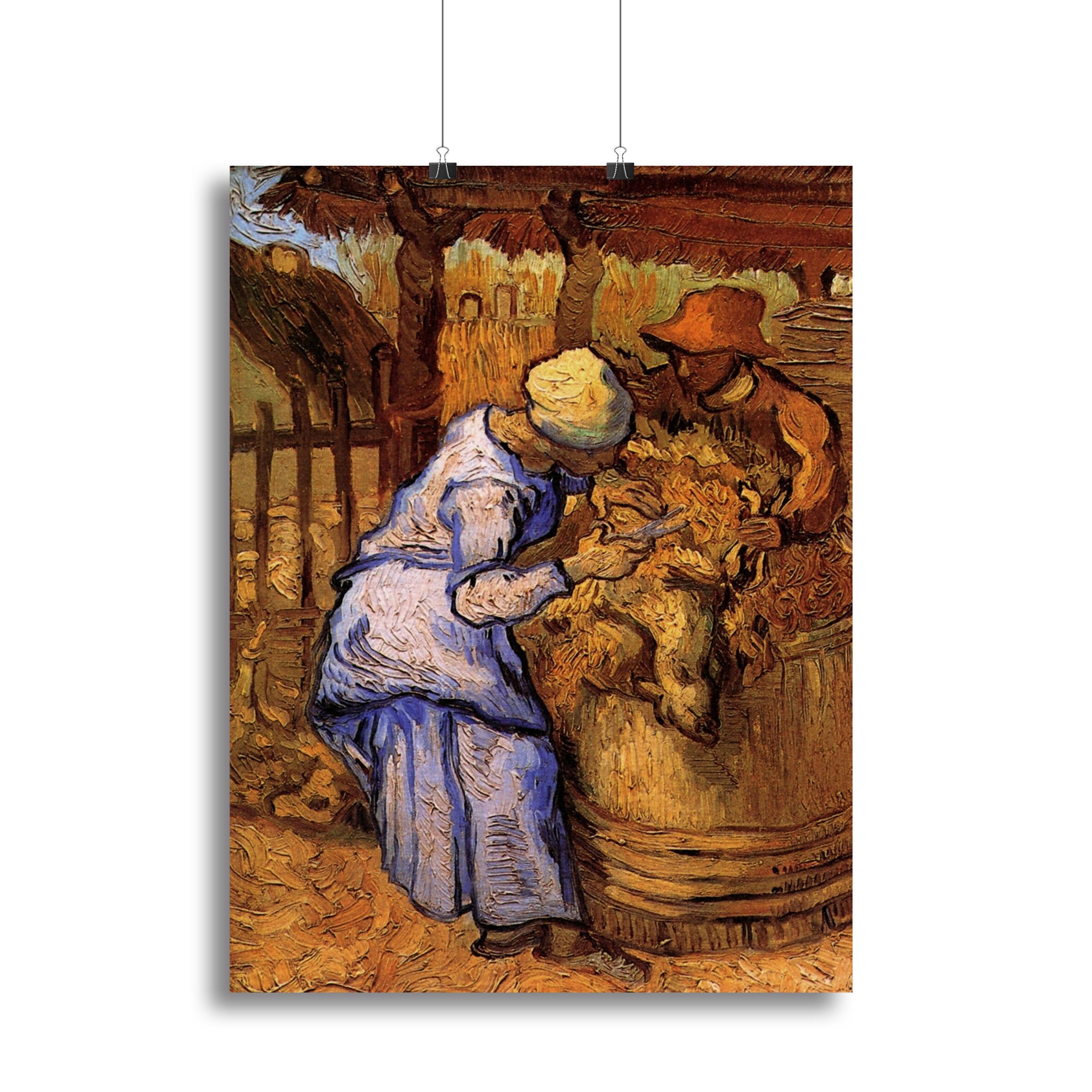 Sheep Shearers by Van Gogh Canvas Print or Poster
