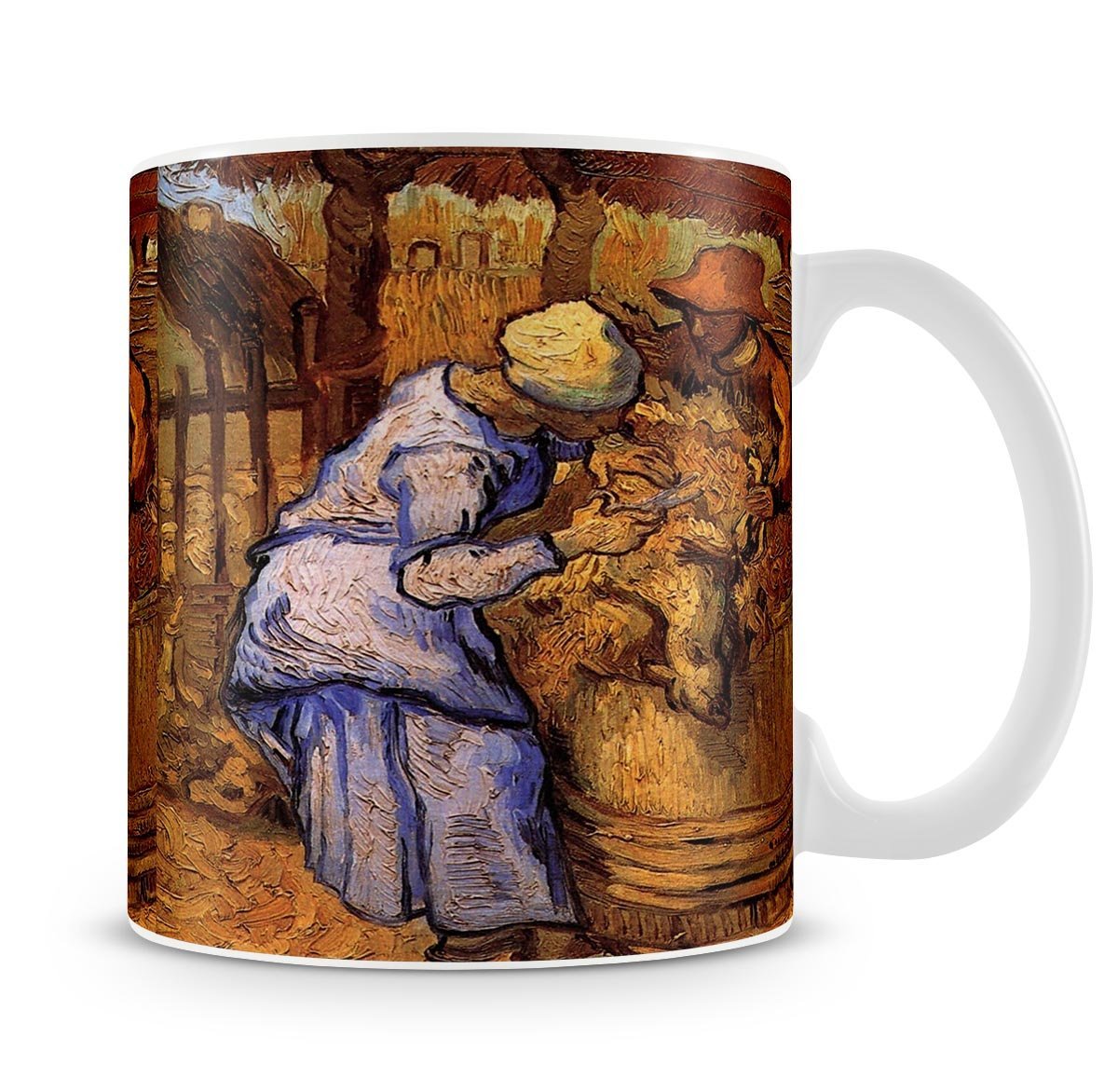 Sheep Shearers by Van Gogh Mug - Canvas Art Rocks - 4