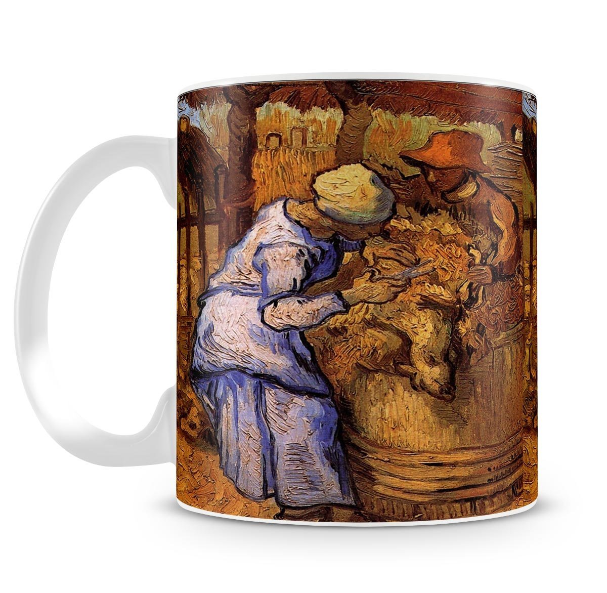 Sheep Shearers by Van Gogh Mug - Canvas Art Rocks - 4