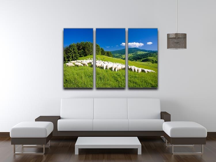 Sheep herds 3 Split Panel Canvas Print - Canvas Art Rocks - 3