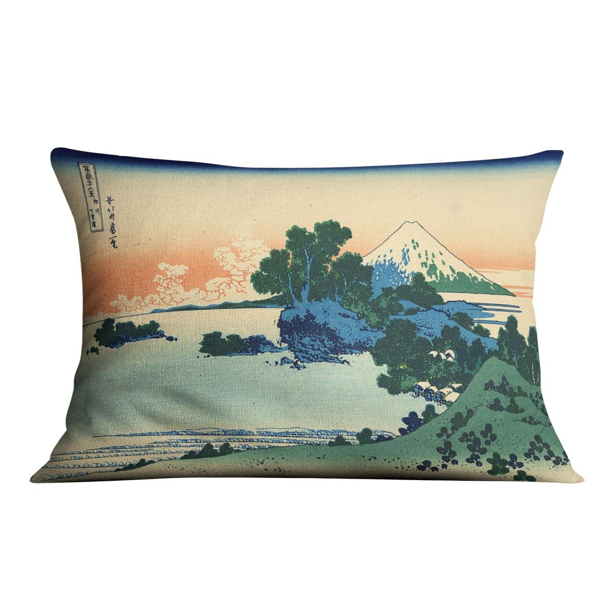 Shichiri beach in Sagami province by Hokusai Throw Pillow
