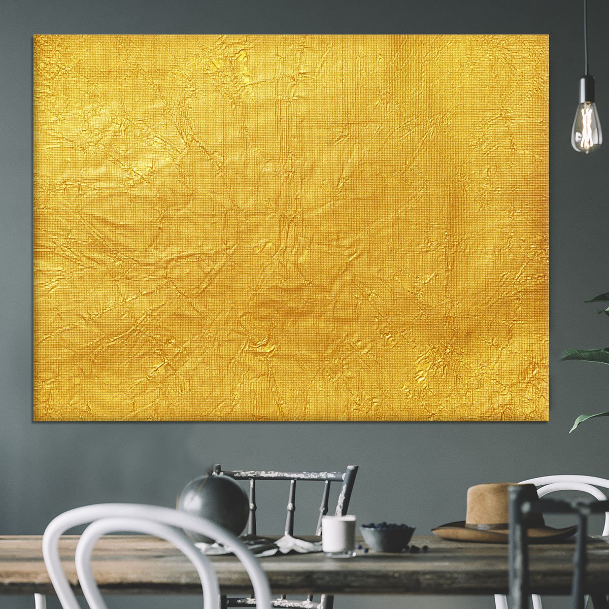 Shiny yellow leaf Canvas Print or Poster