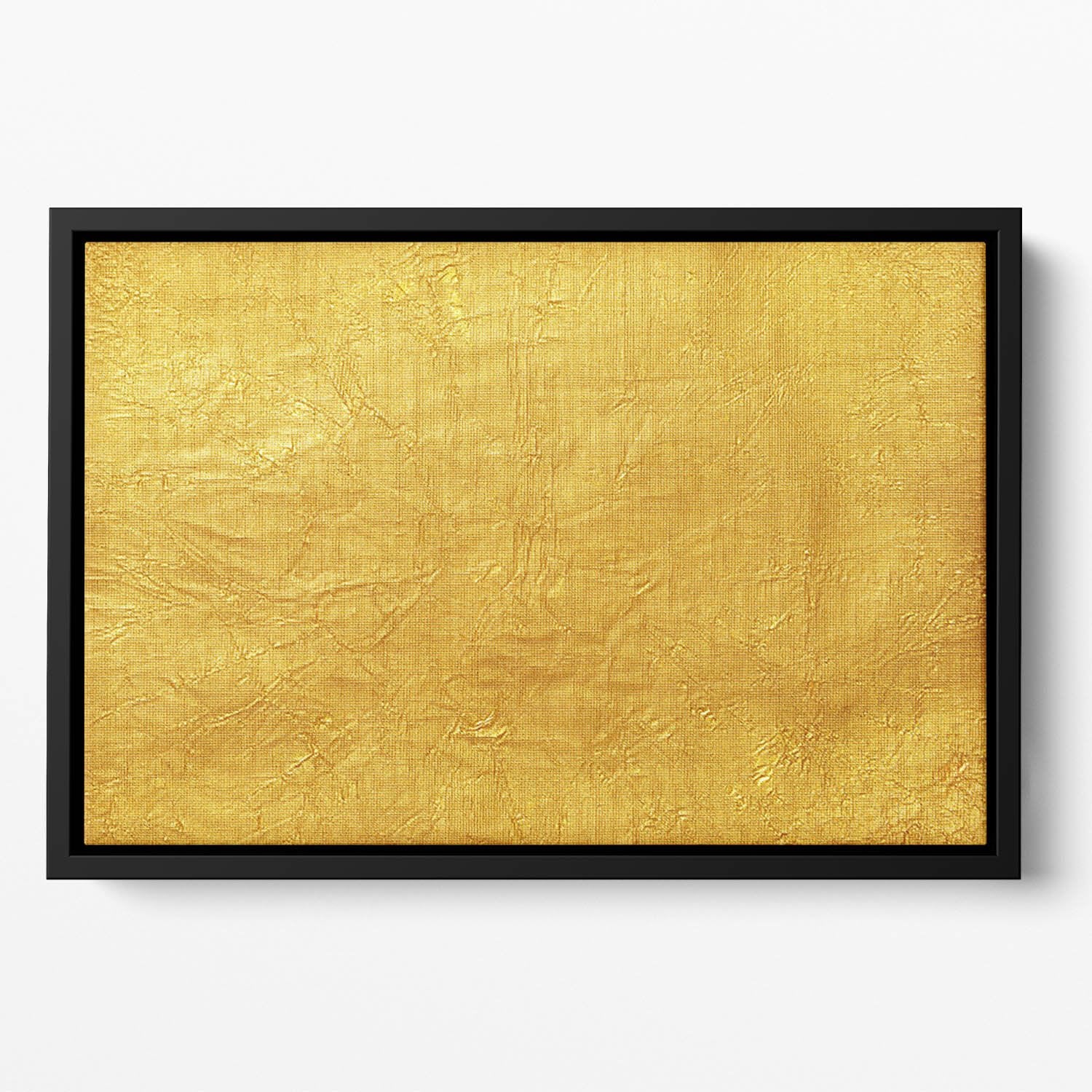 Shiny yellow leaf Floating Framed Canvas