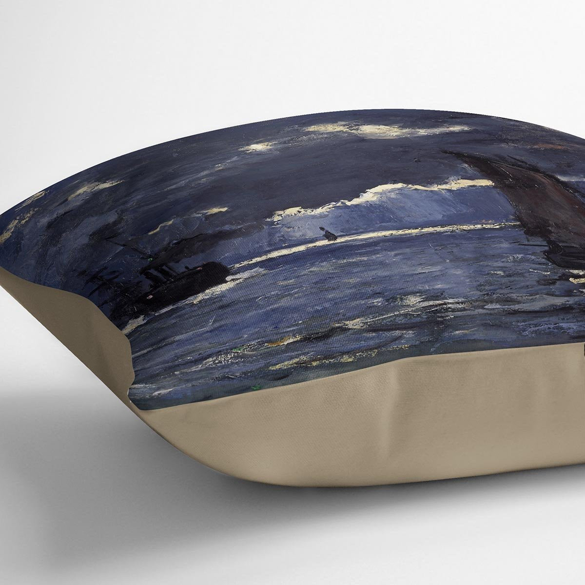 Shipping by Moonlight by Monet Throw Pillow