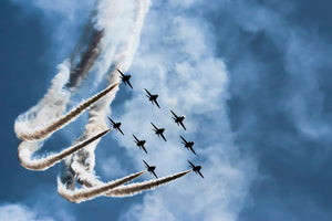 Show of force jets Wall Mural Wallpaper - Canvas Art Rocks - 1
