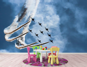 Show of force jets Wall Mural Wallpaper - Canvas Art Rocks - 3