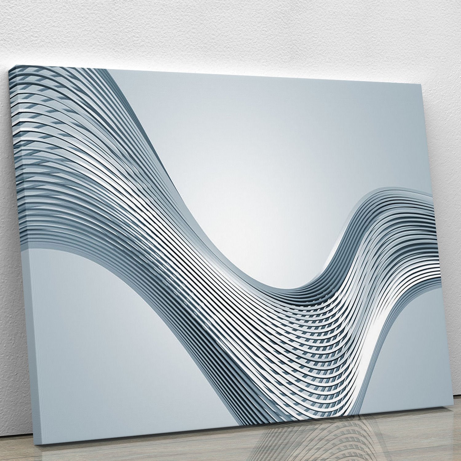 Silver Wave Canvas Print or Poster