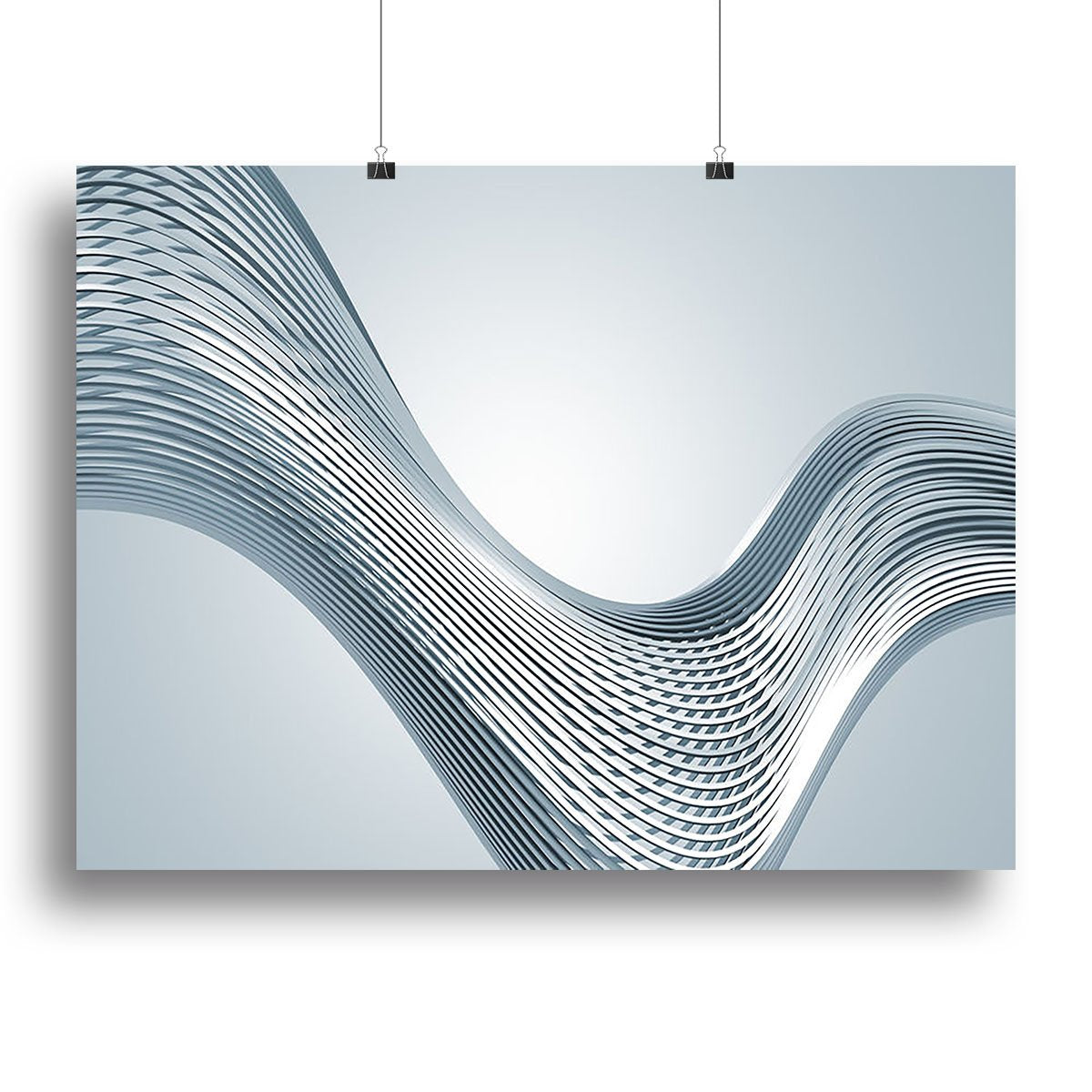 Silver Wave Canvas Print or Poster