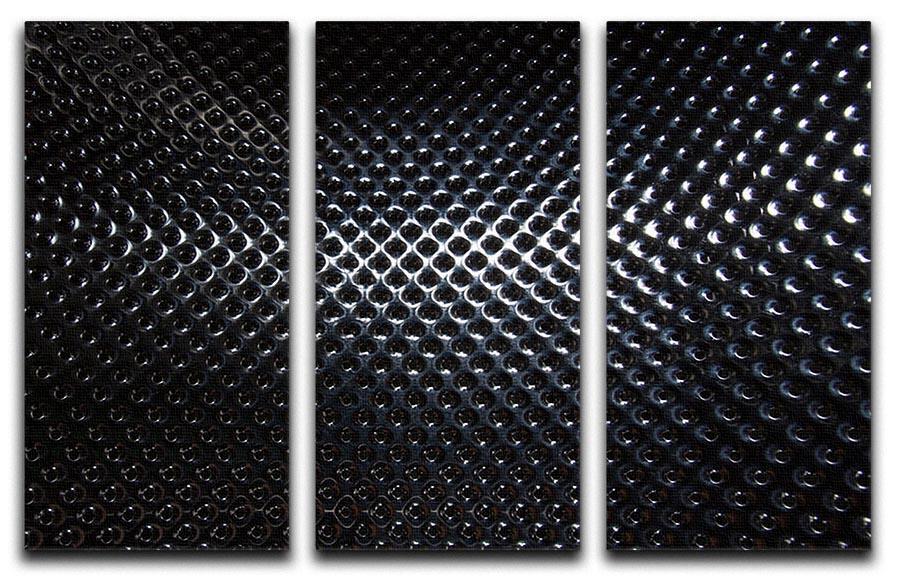 Silver steel metallic hole texture 3 Split Panel Canvas Print - Canvas Art Rocks - 1