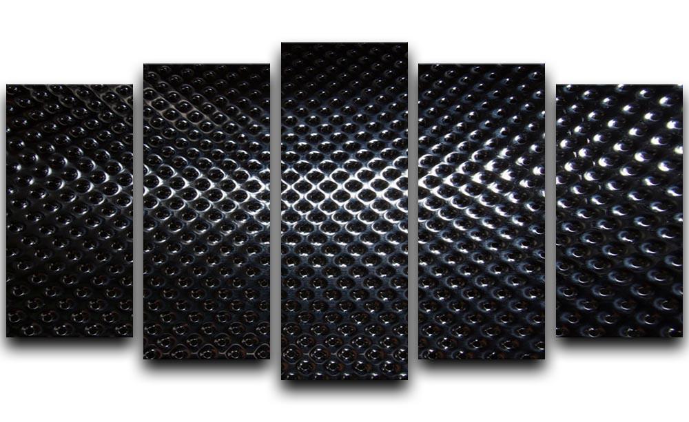 Silver steel metallic hole texture 5 Split Panel Canvas  - Canvas Art Rocks - 1