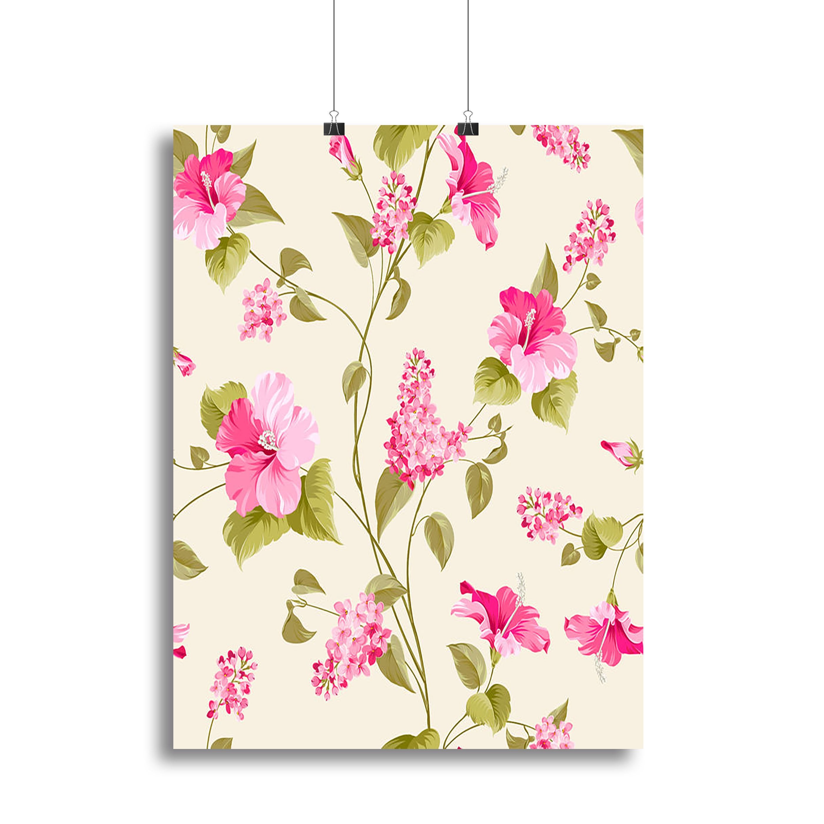 Siringa and hibiscus flower Canvas Print or Poster