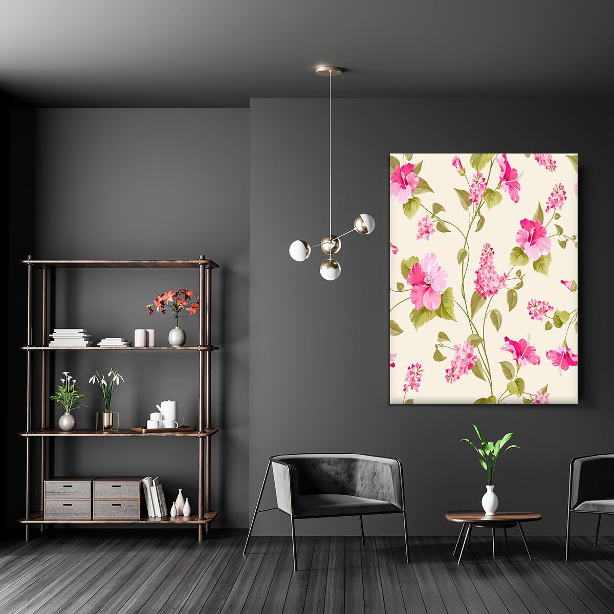 Siringa and hibiscus flower Canvas Print or Poster