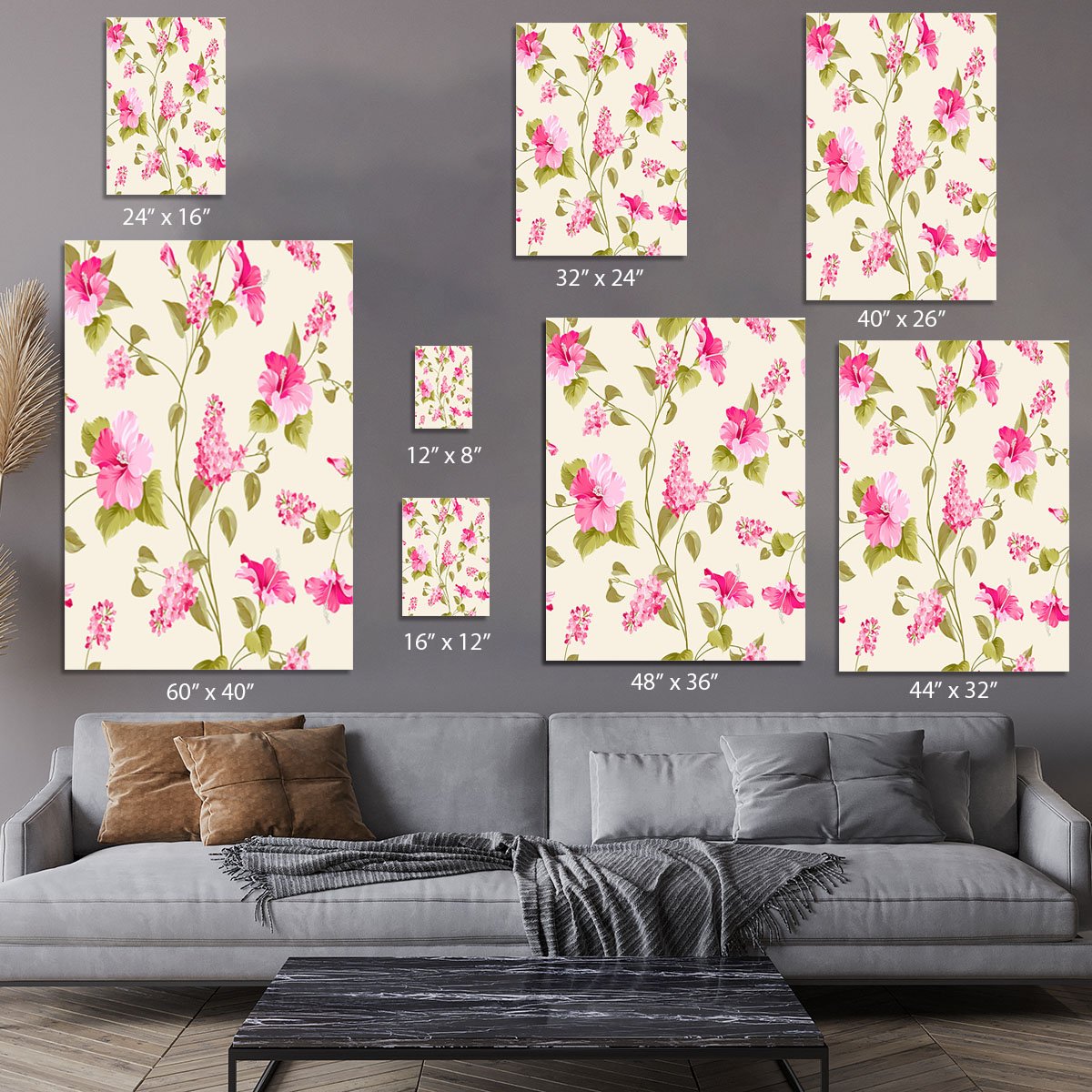 Siringa and hibiscus flower Canvas Print or Poster