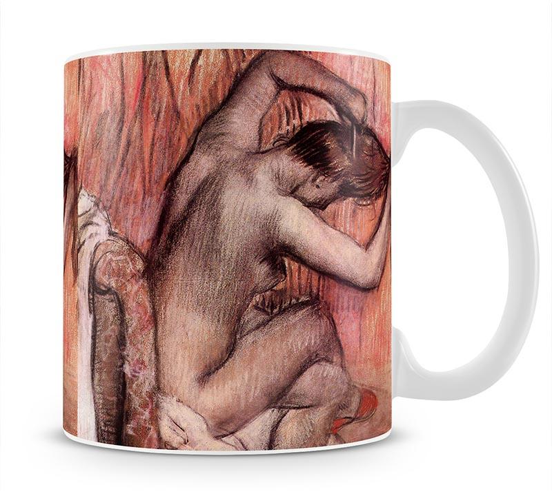 Sitting and brushing by Degas Mug - Canvas Art Rocks - 1