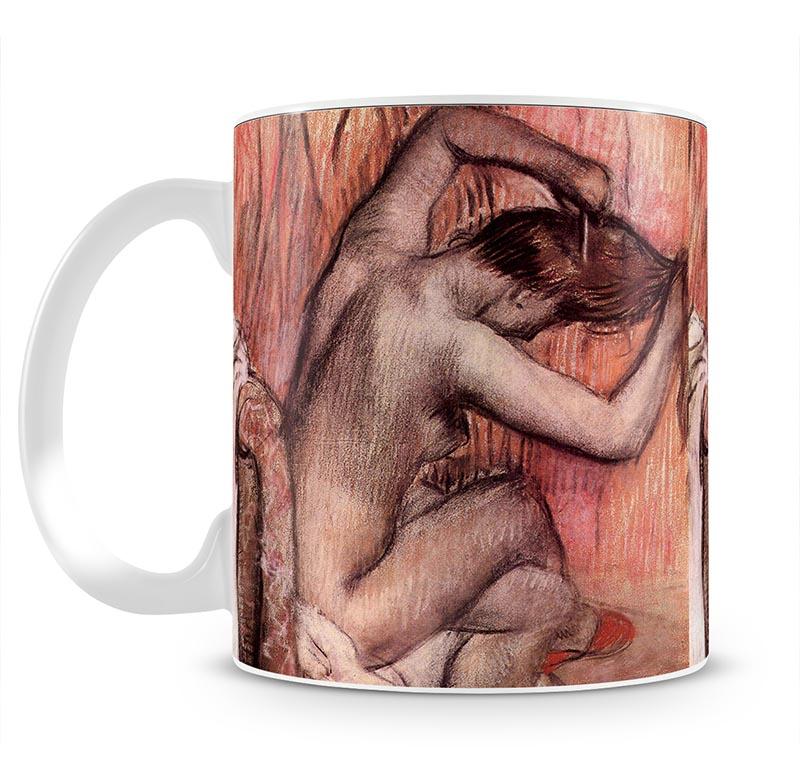 Sitting and brushing by Degas Mug - Canvas Art Rocks - 1