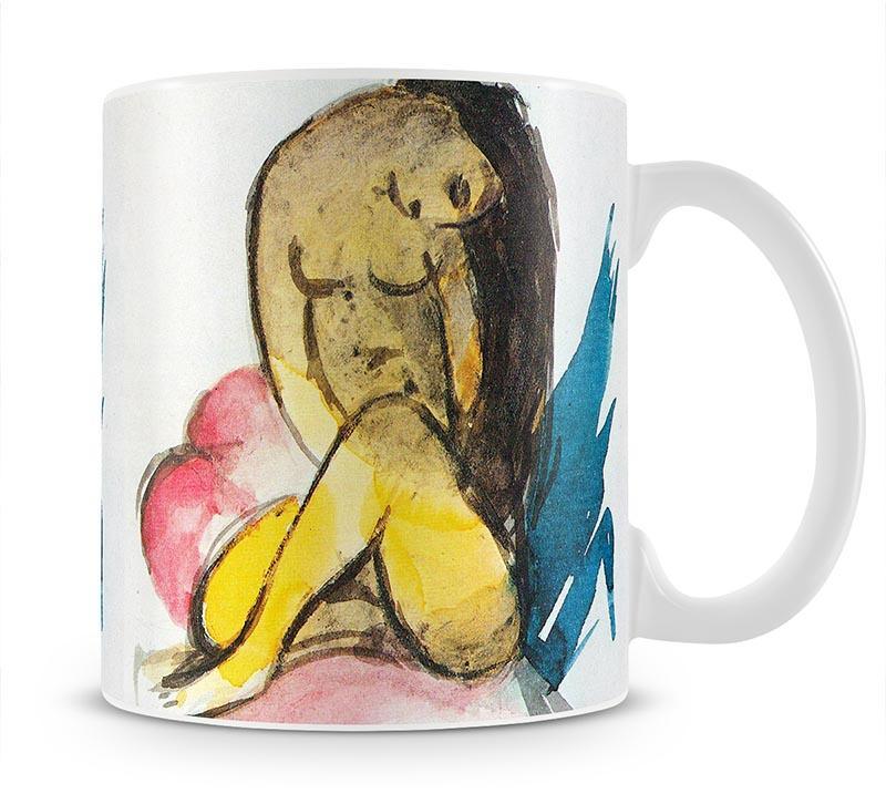Sitting yellow lady by Franz Marc Mug - Canvas Art Rocks - 1