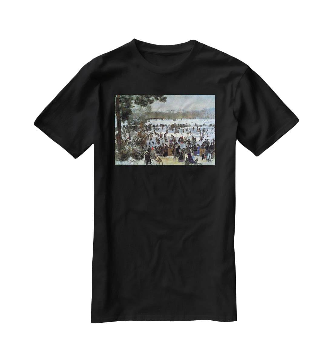 Skating runners in the Bois de Bologne by Renoir T-Shirt - Canvas Art Rocks - 1