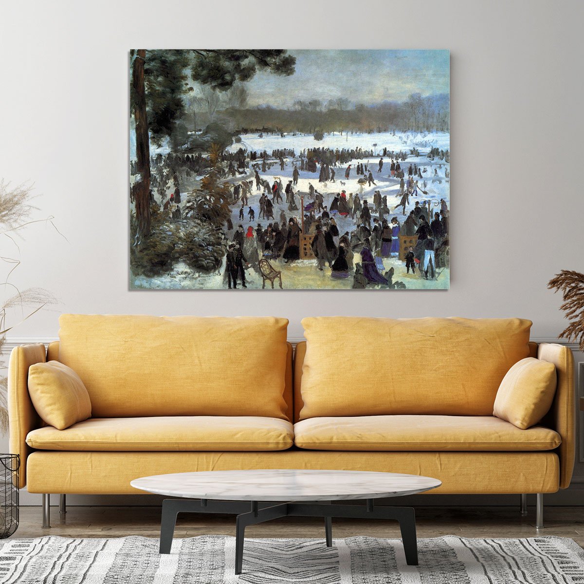 Skating runners in the Bois de Bologne by Renoir Canvas Print or Poster