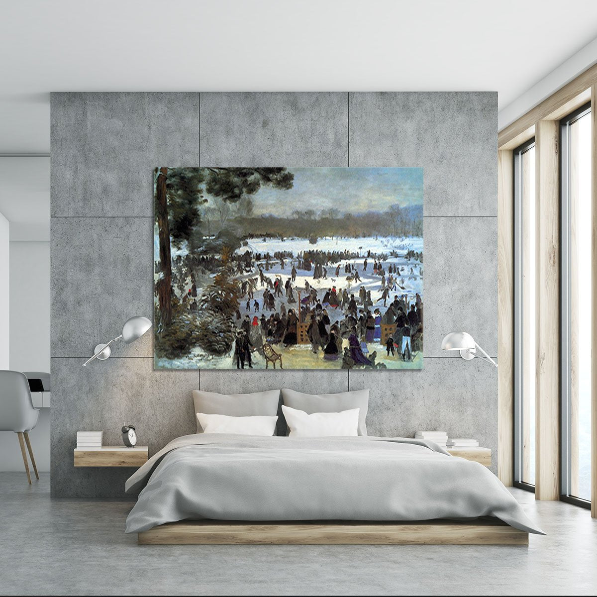 Skating runners in the Bois de Bologne by Renoir Canvas Print or Poster