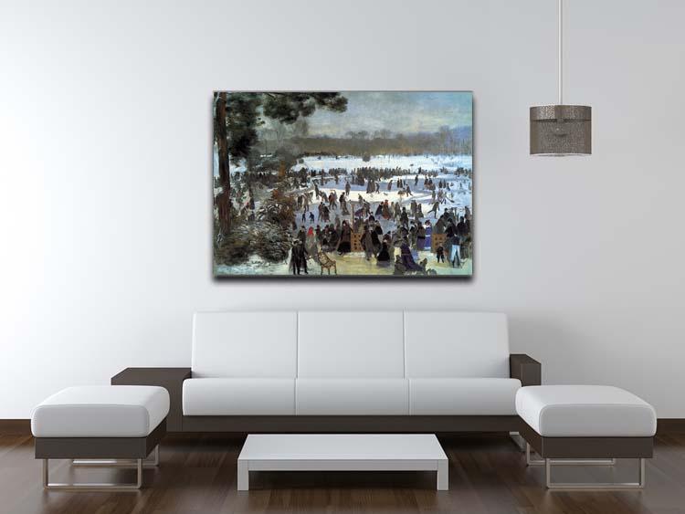Skating runners in the Bois de Bologne by Renoir Canvas Print or Poster - Canvas Art Rocks - 4