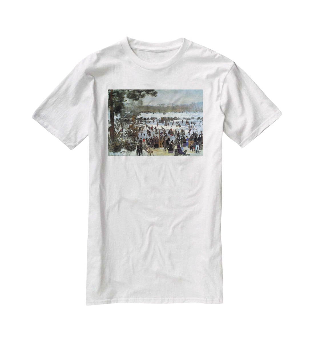 Skating runners in the Bois de Bologne by Renoir T-Shirt - Canvas Art Rocks - 5