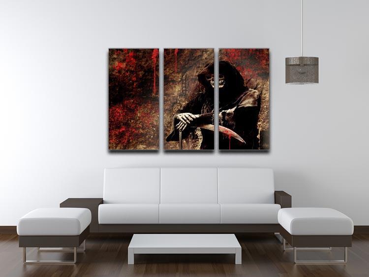 Skeleton 3 Split Panel Canvas Print - Canvas Art Rocks - 3