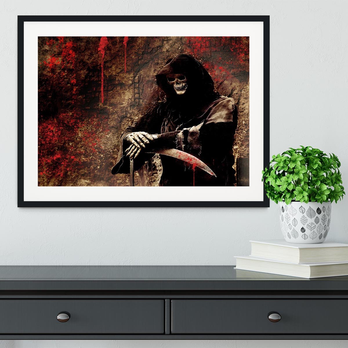 Skeleton Framed Print - Canvas Art Rocks - 1