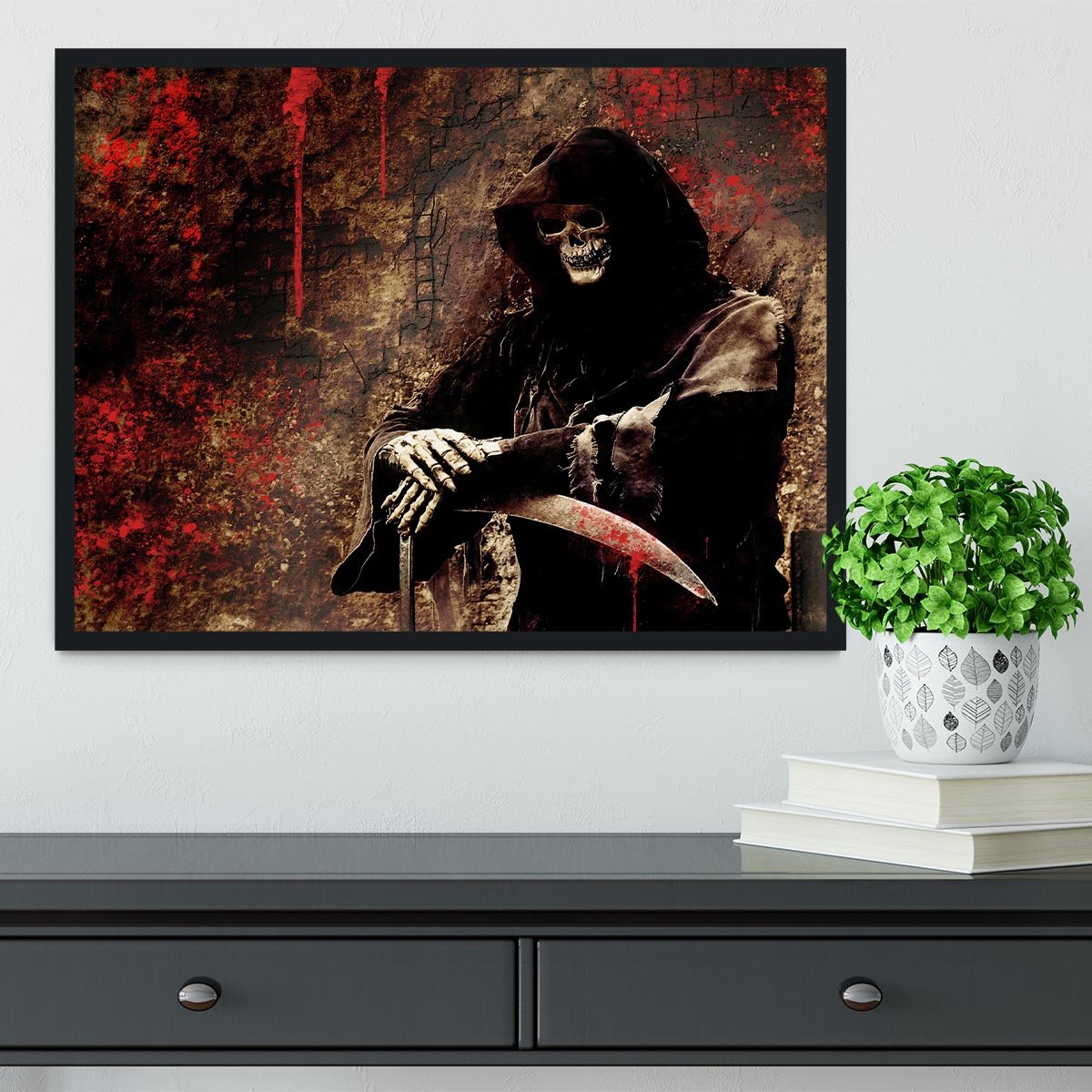 Skeleton Framed Print - Canvas Art Rocks - 2