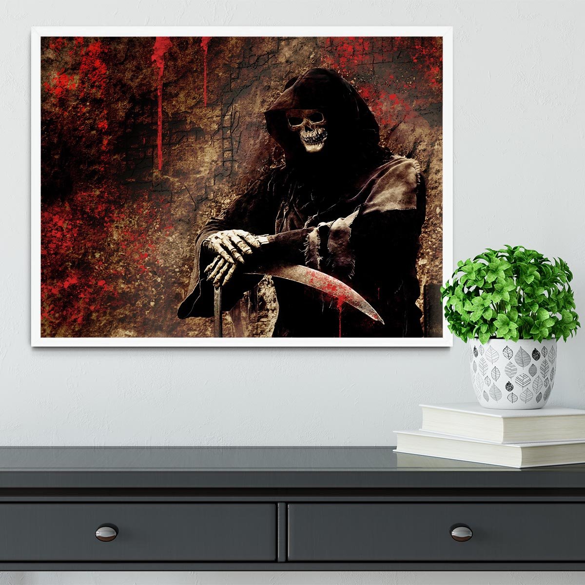 Skeleton Framed Print - Canvas Art Rocks -6