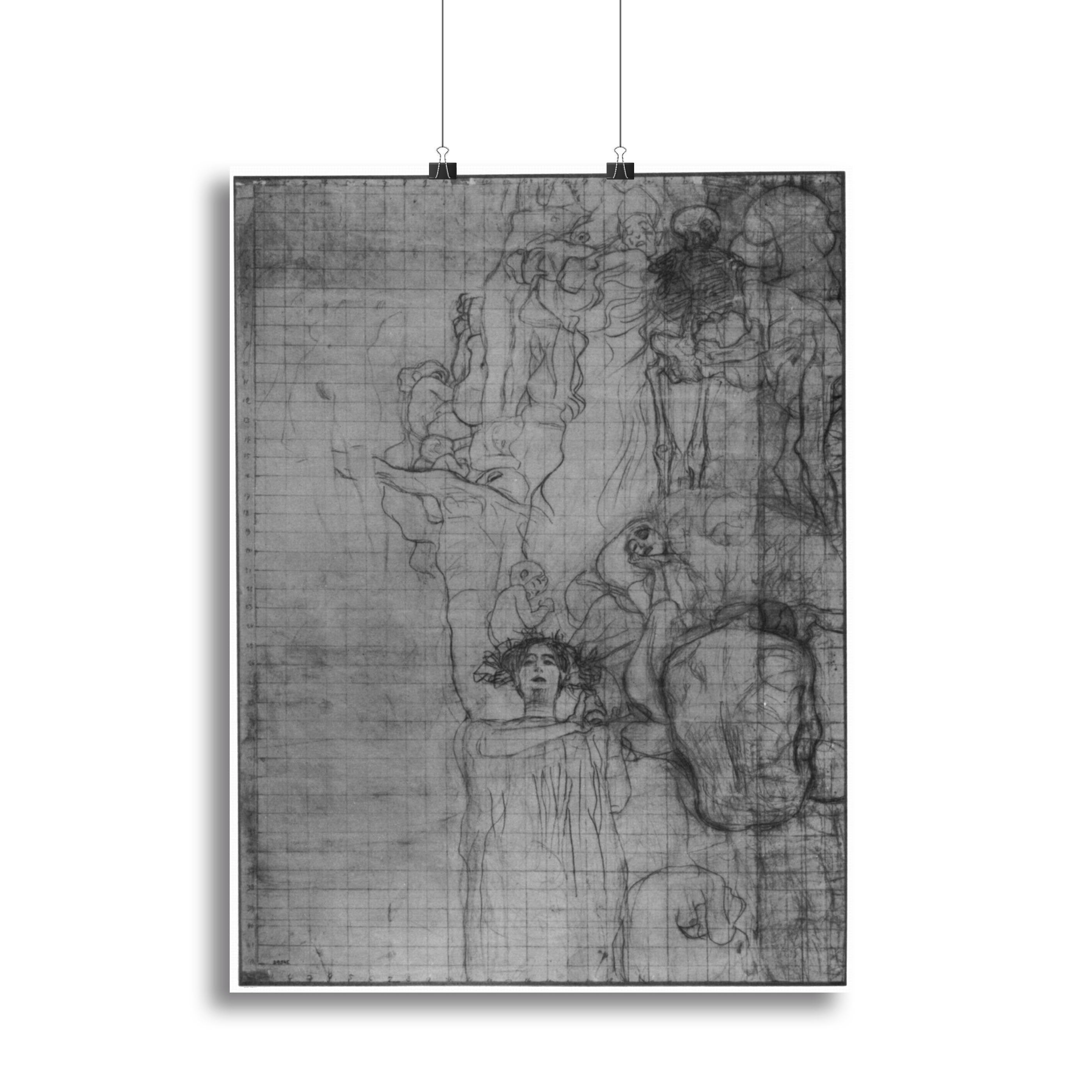 Sketch of Medicine by Klimt Canvas Print or Poster
