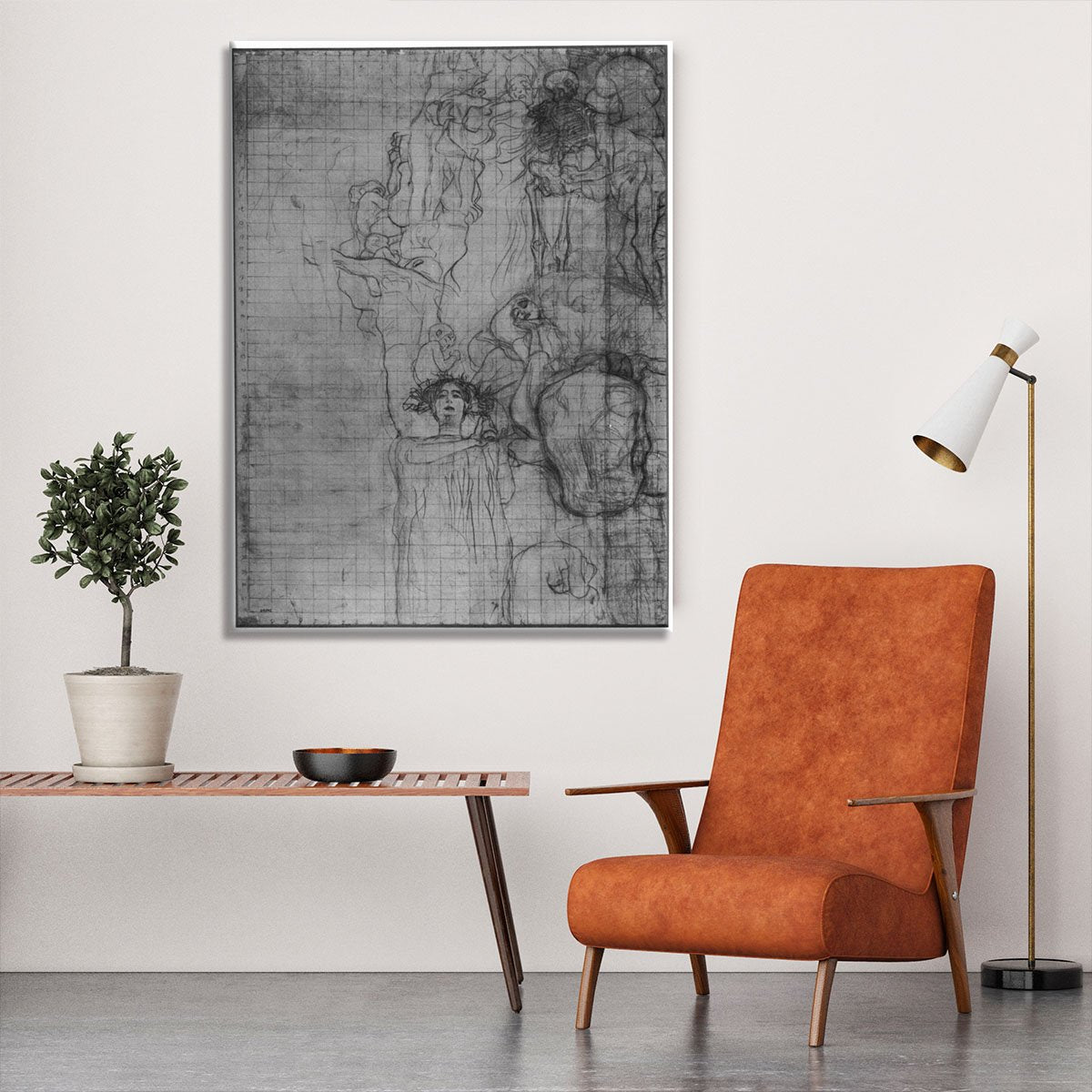 Sketch of Medicine by Klimt Canvas Print or Poster